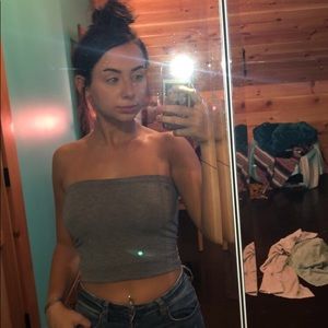 Grey tube top